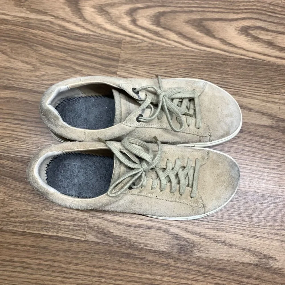 Birkenstock‎ Womens BEND LOW Beige Suede Leather Comfort Sneakers 40